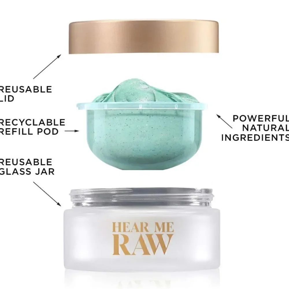 HEAR ME RAW Clarifier/French Green Clay-Mask + Spot Treatment Refill Pod, 2.5 oz